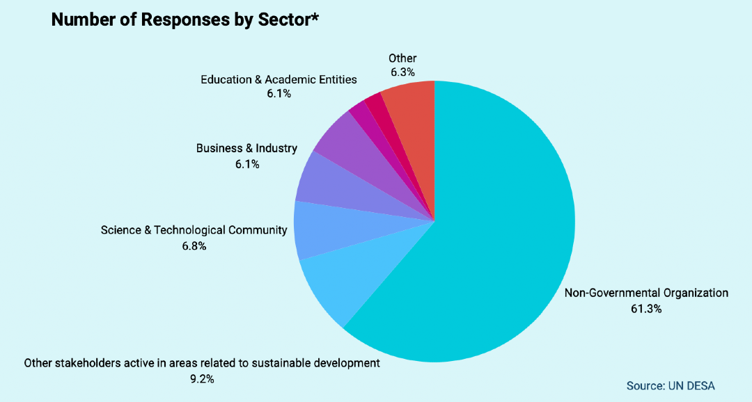 Who responded to the request for inputs to the Declaration, according to UN Department of Economic and Social Affairs